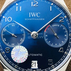 Iwc Zf Factory Sapphire Glass Leather Strap Navy Dial Watch
