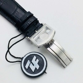 Iwc Zf Factory Sapphire Glass Leather Strap Navy Dial Watch