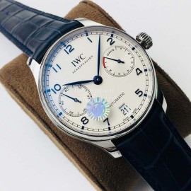 Iwc Zf Factory Sapphire Glass Leather Strap White Dial Watch