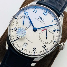 Iwc Zf Factory Sapphire Glass Leather Strap White Dial Watch