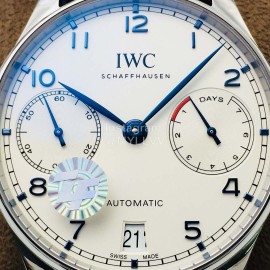 Iwc Zf Factory Sapphire Glass Leather Strap White Dial Watch