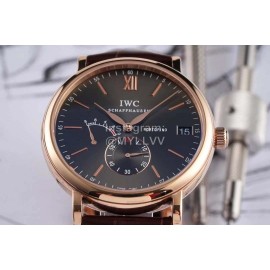 Iwc 316l Fine Steel Case Leather Strap Watch