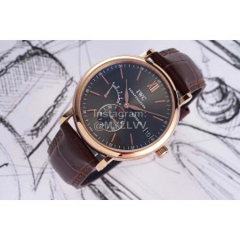 Iwc 316l Fine Steel Case Leather Strap Watch