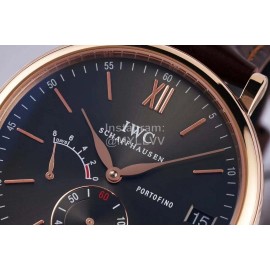 Iwc 316l Fine Steel Case Leather Strap Watch