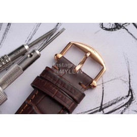 Iwc 316l Fine Steel Case Leather Strap Watch