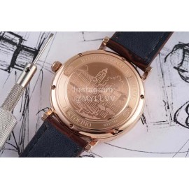 Iwc 316l Fine Steel Case Leather Strap Watch