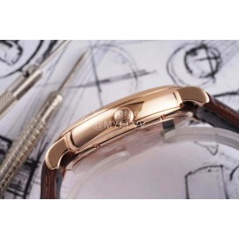 Iwc New 316l Fine Steel Case Leather Strap Watch