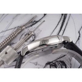 Iwc 316l Fine Steel Case Leather Strap Watch Navy