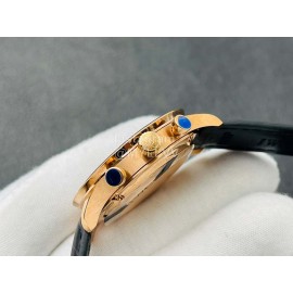 Iwc Zf Factory Classic Leather Strap Coffee Dial Watch