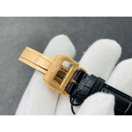 Iwc Zf Factory Classic Leather Strap Coffee Dial Watch