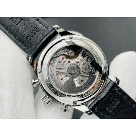 Iwc Zf Factory Classic Leather Strap White Dial Watch