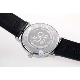 Iwc Leather Strap 316l Fine Steel Case White Dial Watch