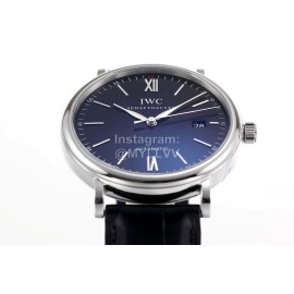 Iwc New Leather Strap 316l Fine Steel Case Watch