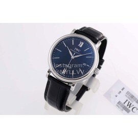 Iwc New Leather Strap 316l Fine Steel Case Watch