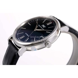 Iwc New Leather Strap 316l Fine Steel Case Watch