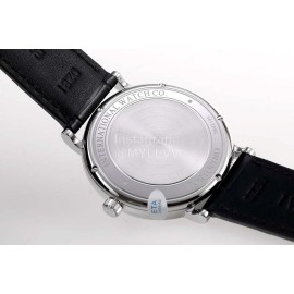 Iwc New Leather Strap 316l Fine Steel Case Watch