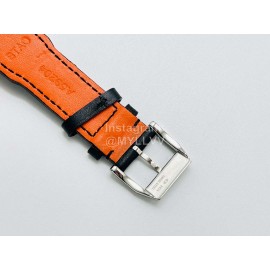 Iwc Zf Factory Leather Strap Black Dial Watch