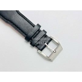 Iwc Zf Factory Leather Strap Black Dial Watch