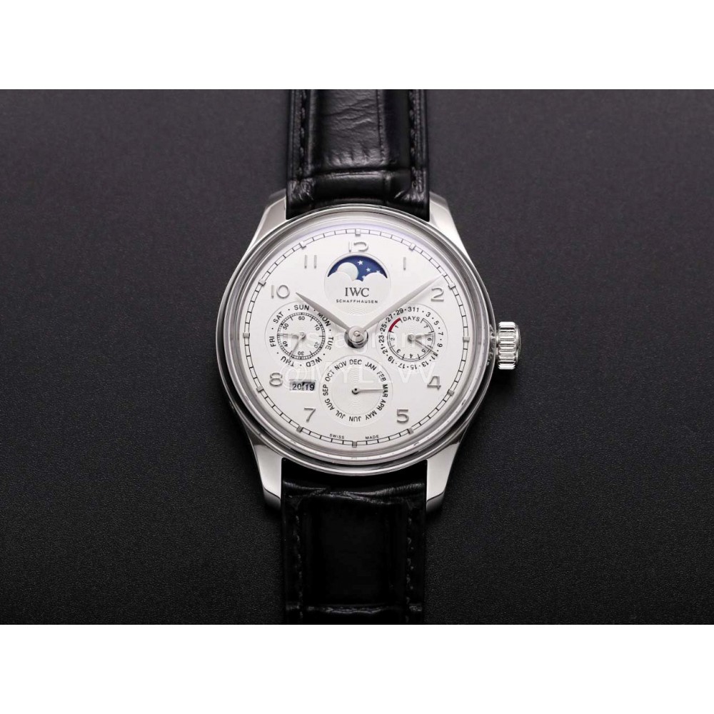 Iwc V9 Factory Leather Strap Multifunctional Watch