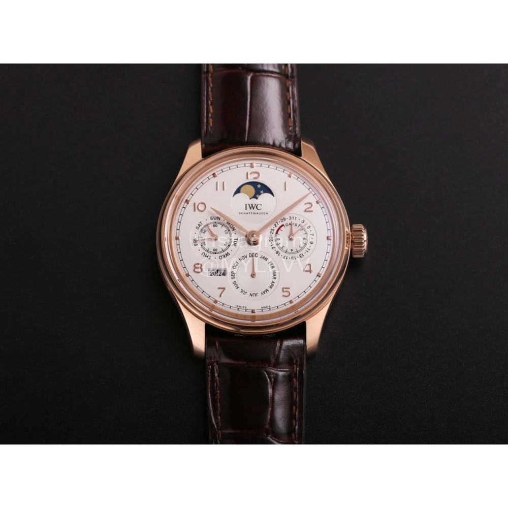 Iwc V9 Factory New Leather Strap Multifunctional Watch