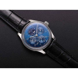 Iwc V9 Factory Leather Strap Blue Dial Multifunctional Watch