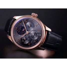 Iwc V9 Factory New Multifunctional Leather Strap Watch