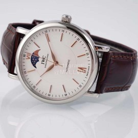 Iwc Moon Phase Leather Strap Watch