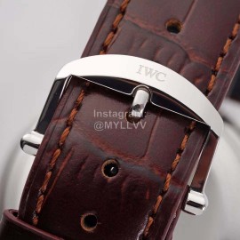 Iwc Moon Phase Leather Strap Watch