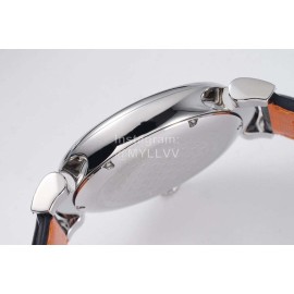 Iwc Moon Phase Black Leather Strap Watch