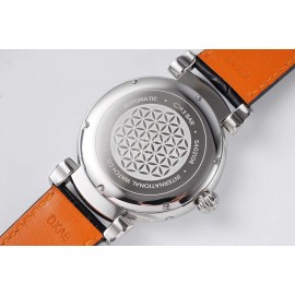 Iwc Moon Phase Black Leather Strap Watch