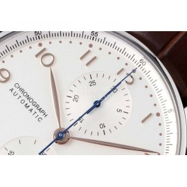 Iwc Az Factory 40mm White Dial Leather Strap Watch