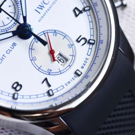 Iwc Sapphire Crystal Glass Rubber Strap Luminous Watch Black