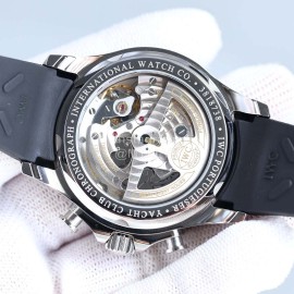 Iwc Sapphire Crystal Glass Rubber Strap Luminous Watch Black