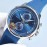 Iwc Sapphire Crystal Glass Rubber Strap Luminous Watch Blue