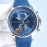 Iwc Sapphire Crystal Glass Rubber Strap Luminous Watch Blue