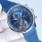 Iwc Sapphire Crystal Glass Rubber Strap Luminous Watch Blue