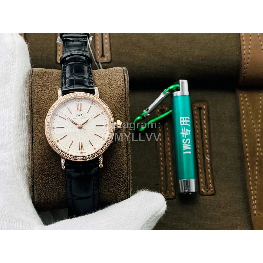 Iwc Iws Factory 316l Fine Steel Case Diamond Watch Black