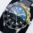 Iwc 44mm Dial Rubber Strap Luminous Watch Yellow