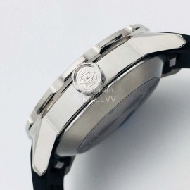 Iwc 44mm Dial Rubber Strap Luminous Watch Orange