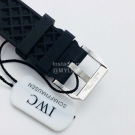 Iwc 44mm Dial Rubber Strap Luminous Watch Orange