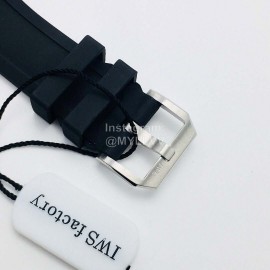 Iwc 44mm Dial Rubber Strap Luminous Watch Orange