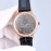 Iwc Diamond Dial Leather Strap Watch For Women Rose Gold