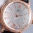 Iwc Diamond Dial Leather Strap Watch For Women Rose Gold