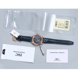 Iwc Multifunctional Woven Leather Strap Watch