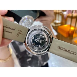 Jacob Co Fashion Diamonds Black Strap Watch For Women