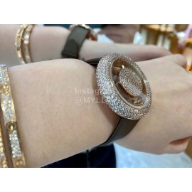 Jacob Co Fashion Diamonds Brown Strap Watch For Women