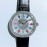 Jacob Co Leather Strap Colourful Diamonds Watch Black