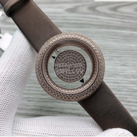 Jacob Co Diamonds Quartz Watch For Women Coffee