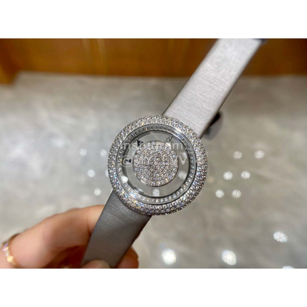 Jacob Co Silver Diamonds Quartz Watch For Women 