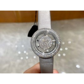 Jacob Co Silver Diamonds Quartz Watch For Women 